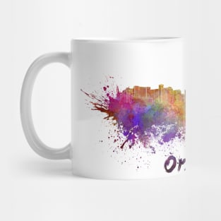 Orlando skyline in watercolor Mug